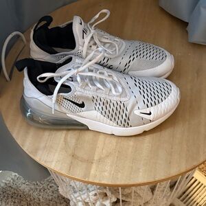 Nike White and Black Air Max 270 Sneakers